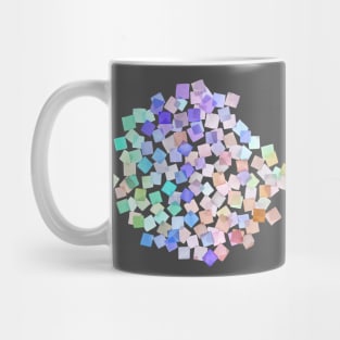 Confetti Plaids Party Rainbow Blue Mug